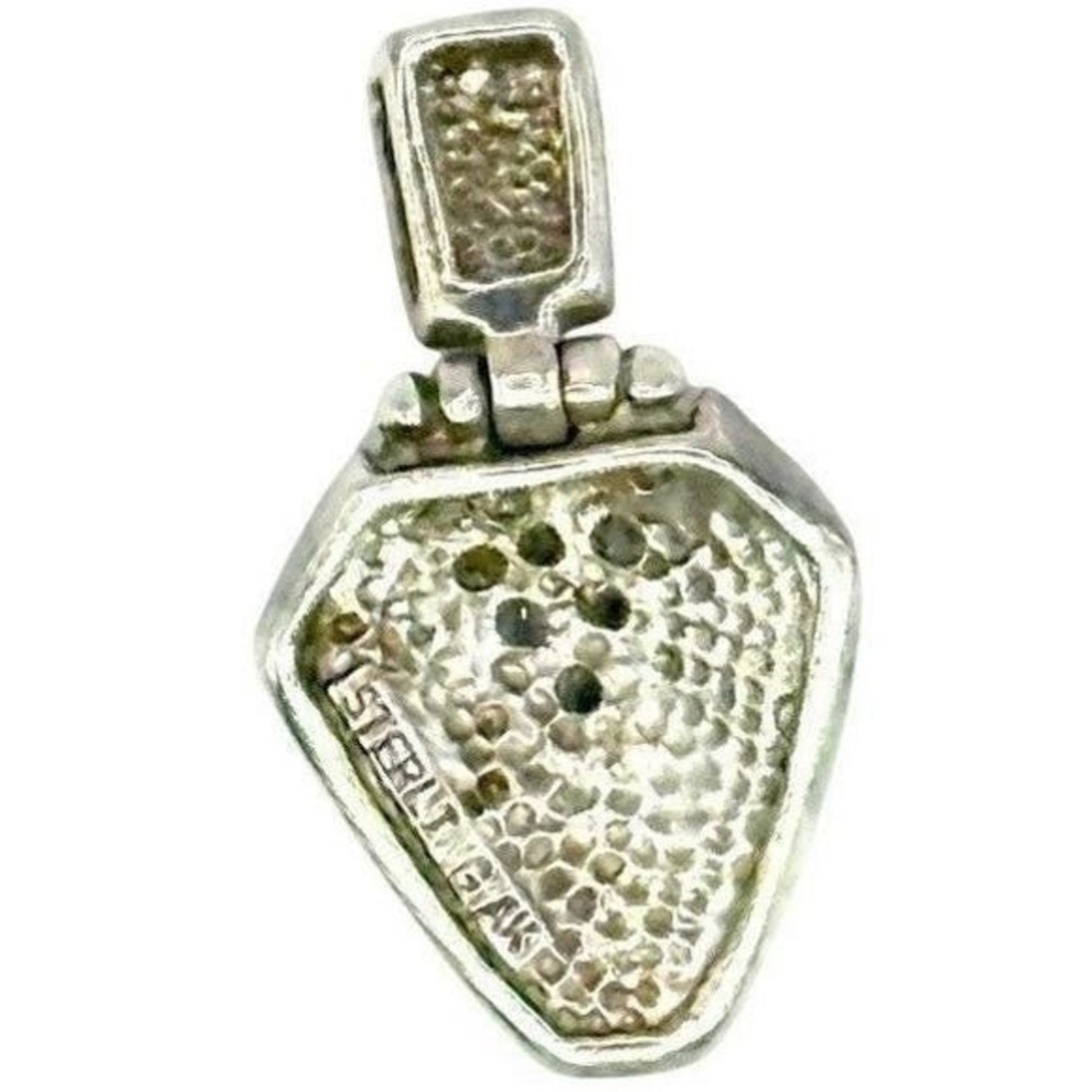 Vintage Atasay AK Sterling Silver Blue Green Opal Inlay Pendant - Picture 3 of 7
